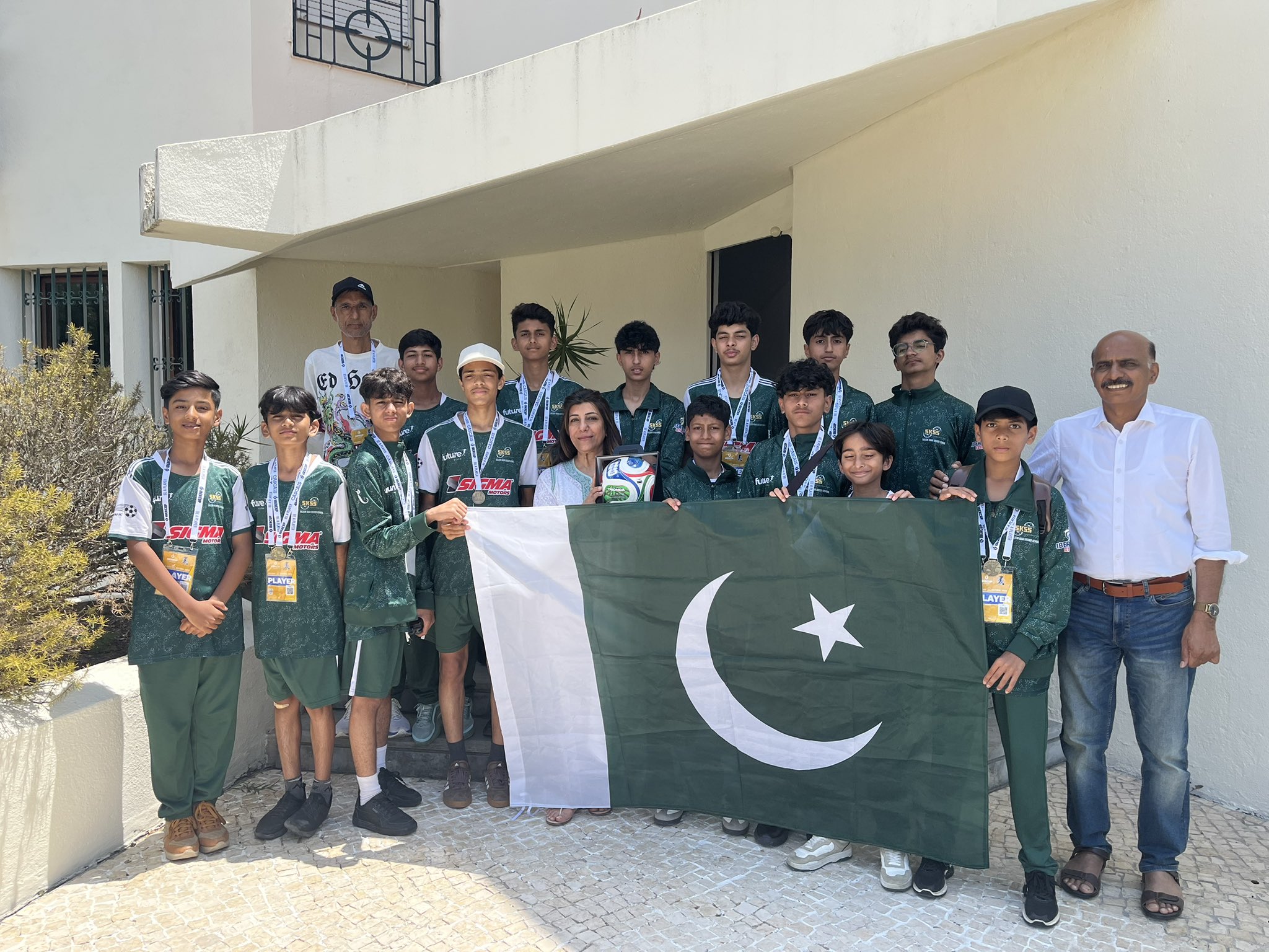 Pakistan's young football talent visiting the Embassy