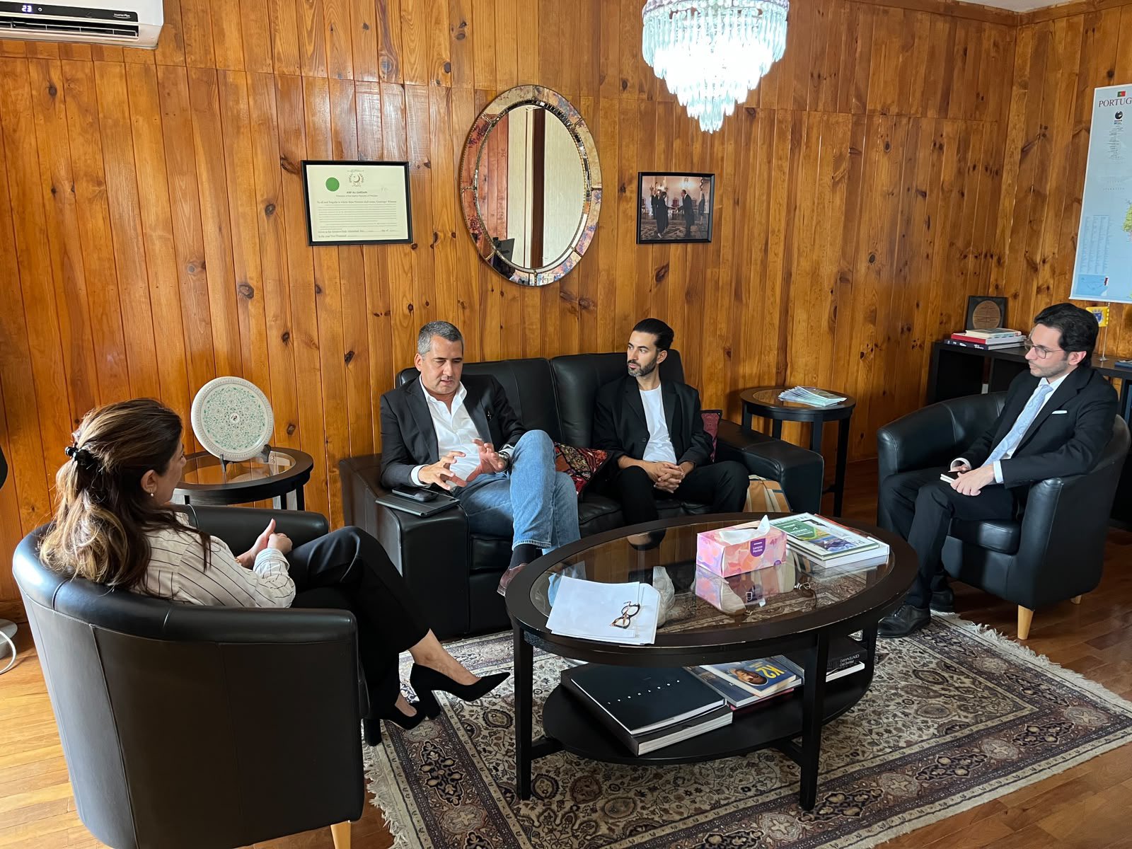 Ambassador Aisha Farooqi meeting with Startup Portugal Executive Director Miguel Aguiar